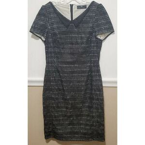 Rena Lang Black Mesh Crochet Design with Ivory